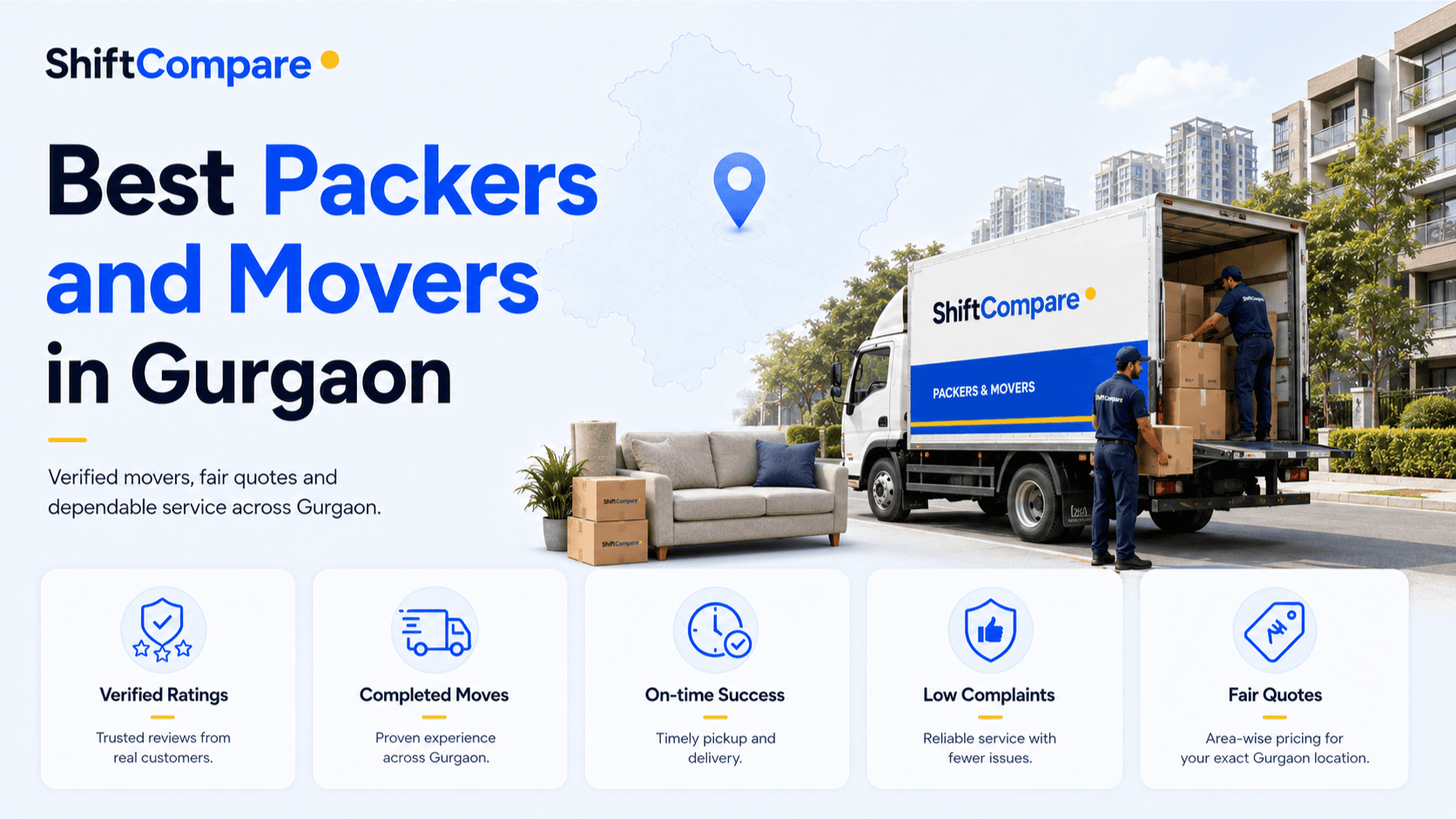 Best and top rated packers and movers in Gurgaon, method-based shortlist